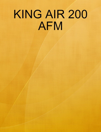 KING AIR 200 AFM