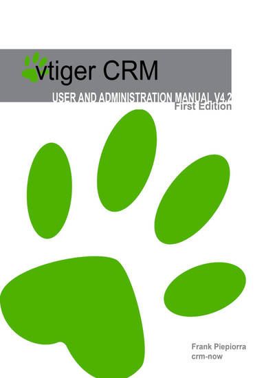 vtiger CRM v4.2.x User and Administration Manual