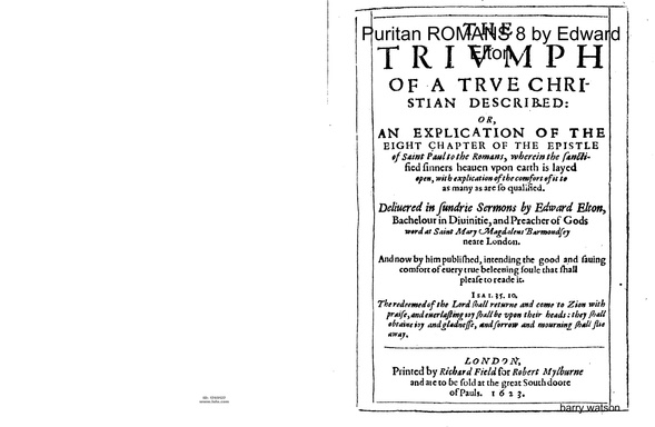 Puritan ROMANS 8 by Edward Elton