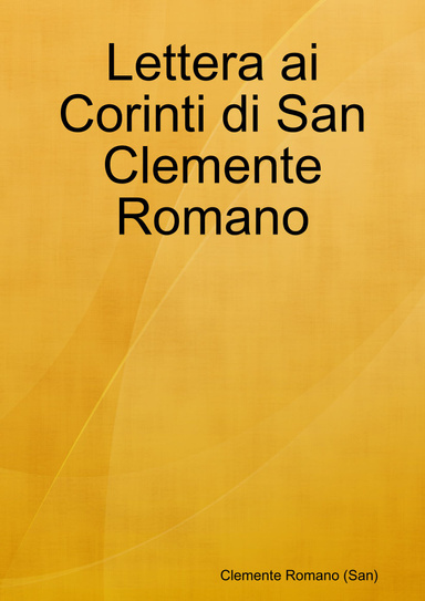 Lettera ai Corinti di San Clemente Romano