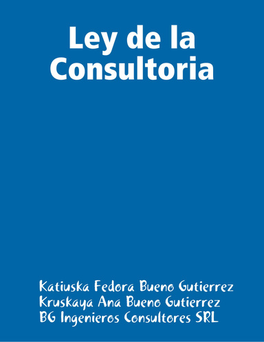 Ley de la Consultoria
