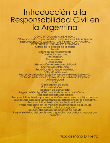 Introducción a la Responsabilidad Civil en la Argentina