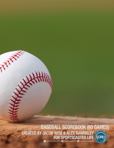Sportscaster Life Baseball Scorebook (60 Games w/ DIA)