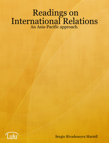Readings on International Relations: An Asia-Pacific approach.