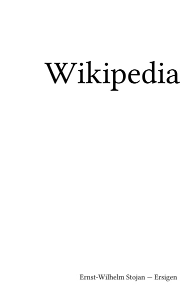 Volume 0821, Ernst-Wilhelm Stojan --- Ersigen