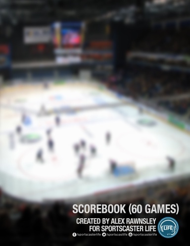 Sportscaster Life Hockey Scorebook (60 Games)