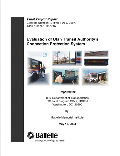 Evaluation of Utah Transit Authority’s Connection Protection System - Final Project Report