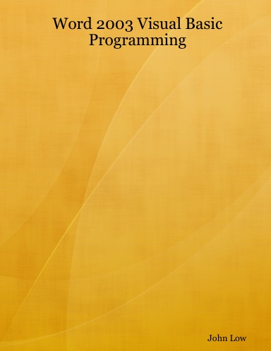 Word 2003 Visual Basic Programming