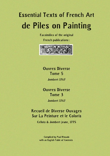 de Piles on Painting, Original Texts