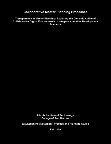 Collaborative Master Planning Processes: Transparency in Master Planning