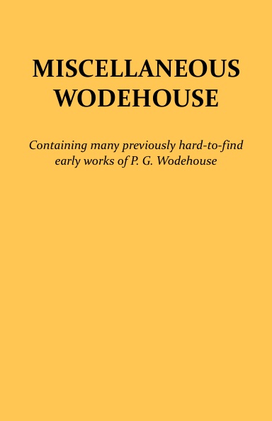 Miscellaneous Wodehouse