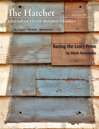 The Hatchet: Journal of Lizzie Borden Studies, Vol. 2, Number 3