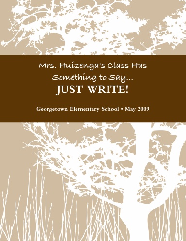 Mrs. Huizenga's Class Has Something to Say...JUST WRITE!