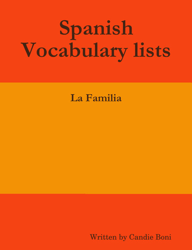 Spanish vocabulary lists