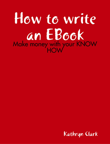 How to write an EBook