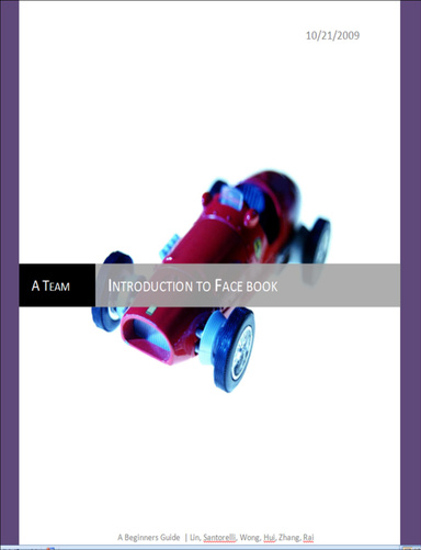 Introduction to Facebook