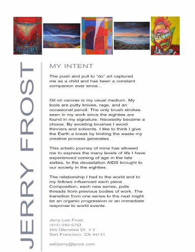 Jerry Frost, His Art