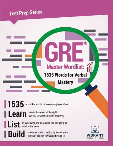 Gre Master Word List: 1535 Words for Verbal Mastery