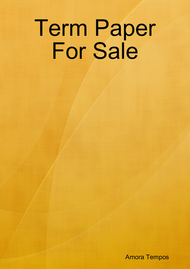 Term Paper For Sale