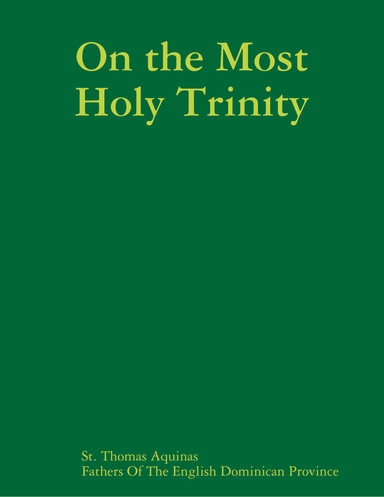 On the Most Holy Trinity