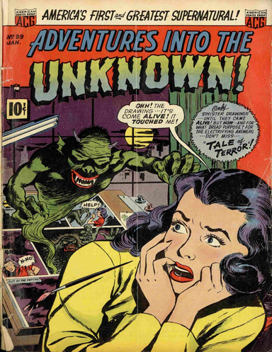 Adventures into the Unknown Number 39 Horror Comic Book