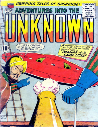 Adventures into the Unknown Number 96 Horror Comic Book