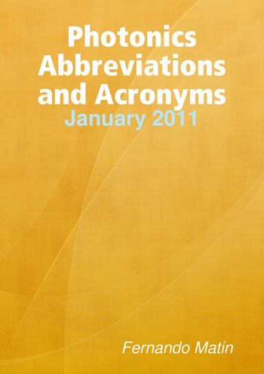 Photonics: Abbreviations and Acronyms