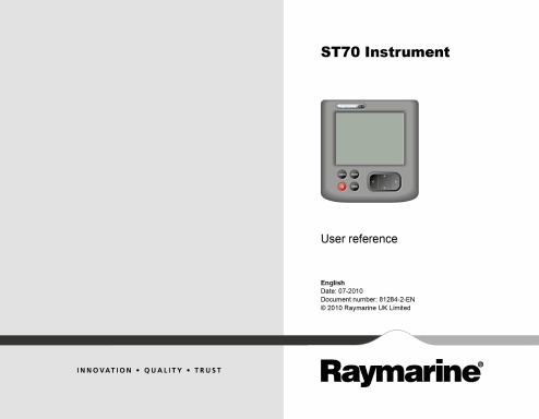ST70 Instrument User reference (81284-2) - ENGLISH (EN)