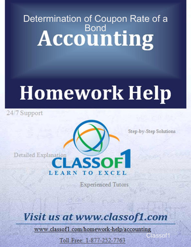 Determination of Coupon Rate of a Bond