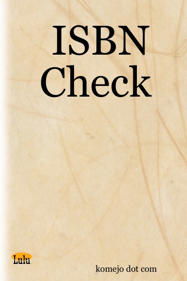 ISBN Check