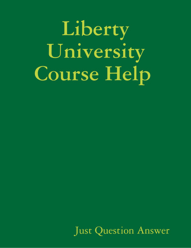 Liberty University Course Help