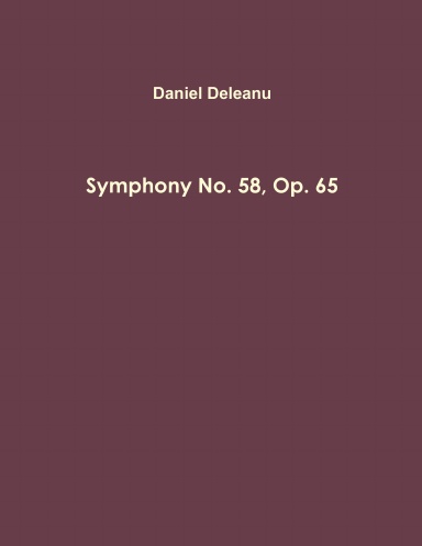 Symphony No. 58, Op. 65