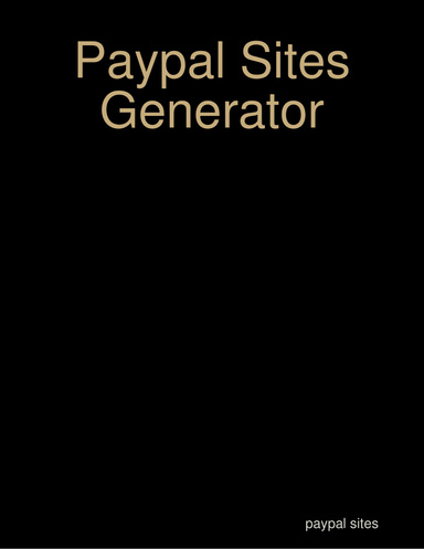 Paypal Sites Generator