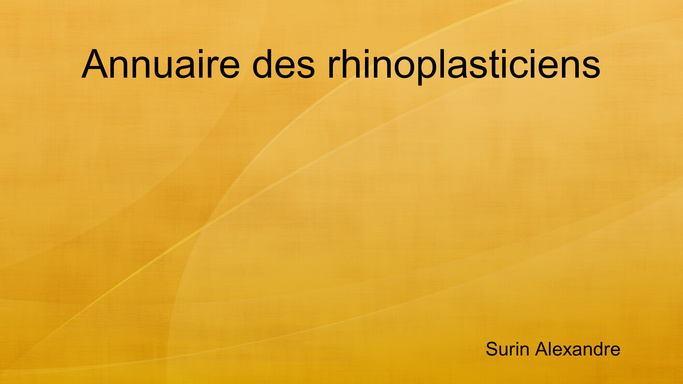 Annuaire des rhinoplasticiens