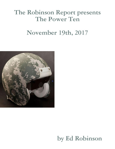 The Robinson Report Presents the Power Ten November 19th, 2017