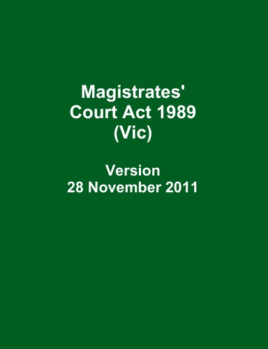 Magistrates' Court Act 1989 (Vic)