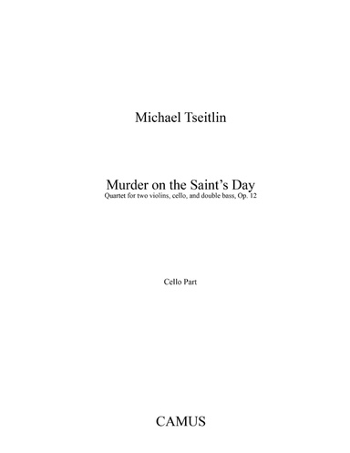 Murder on Saints Day, cello part