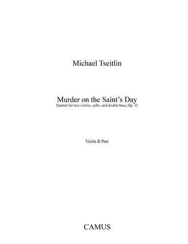 Murder on Saints Day, Violin 2 part
