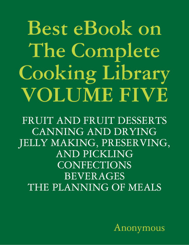 Best eBook on The Complete Cooking Library VOLUME FIVE
