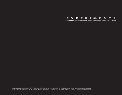 Experiments