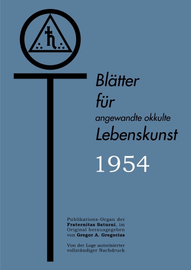 Blätter für angewandte okkulte Lebenskunst • 1954
