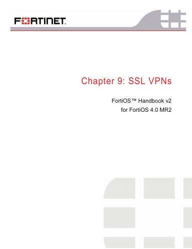 FortiOS Handbook V2, Chapter 9: SSL VPNs