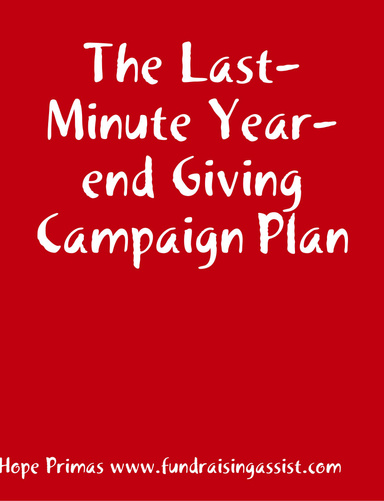 The Last-Minute Year-end Giving Campaign Plan