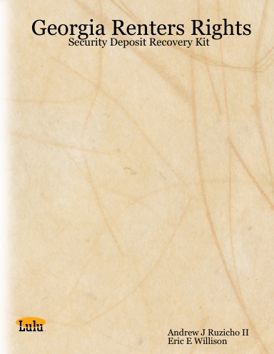 Georgia Renters Rights: Security Deposit Recovery Kit