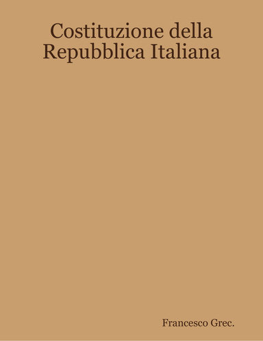 Costituzione della Repubblica Italiana