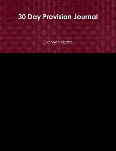 30 Day Provision Journal