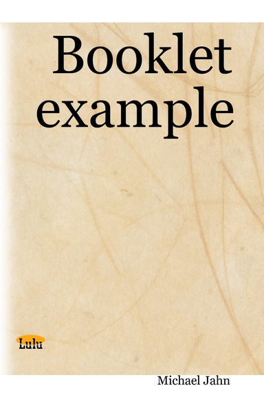 Booklet example
