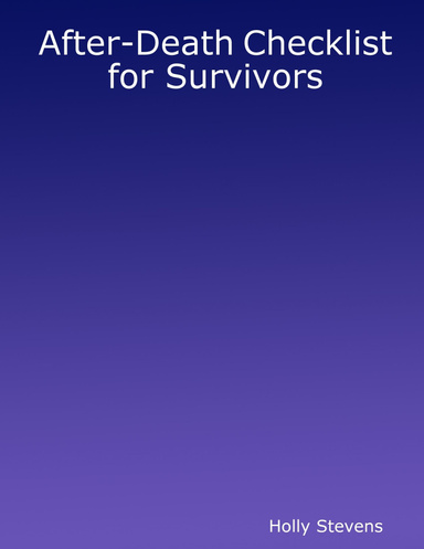 After-Death Checklist for Survivors