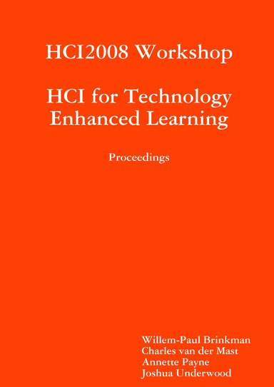 Proceedings of HCI2008 Workshop - HCI for Technology Enhanced Learning