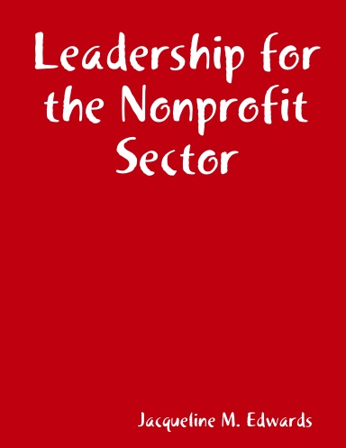 Leadership for the Nonprofit Sector